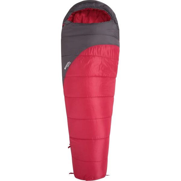 Mountain Warehouse - Sacco A Pelo Mummia "Summit 300"" Cerniera Destra MW1992 (200 Cm) (Rosso Scuro)"-image