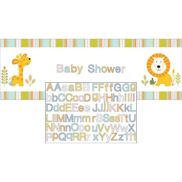 Creative Party - "Gigante"" - Striscione Con Adesivi, Baby Shower - Plastica SG26118 (Taglia Unica) (Colorato)"-image