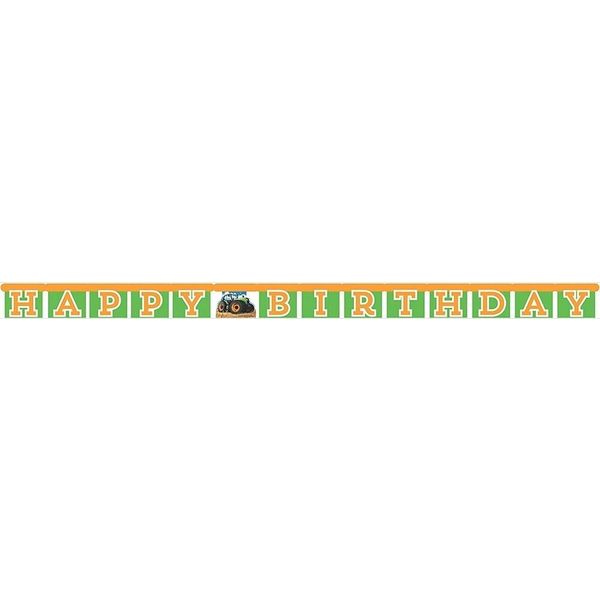Creative Party - Trattore - Bandiera, Buon Compleanno - Carta SG26371 (Taglia Unica) (Verde/Arancione)-image