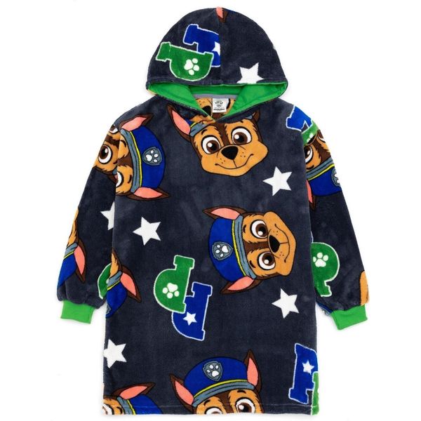 Paw Patrol - Coperta Con Cappuccio Per Bambini NS7262 (122-128) (Grigio)-image