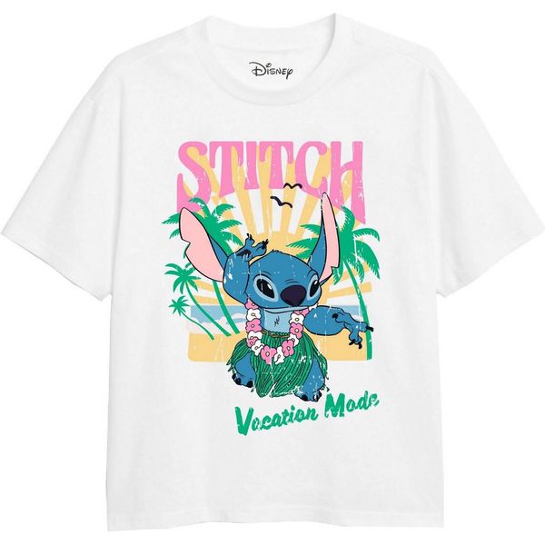 Lilo & Stitch - Maglietta "Vacation Mode"" Per Bambina TV2340 (128) (Bianco)"-image