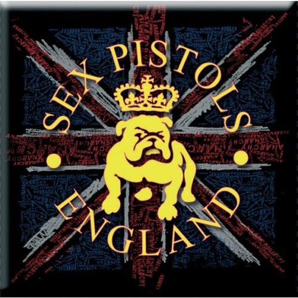 Sex Pistols - Magnete Da Frigo, Bulldog RO8060 (Taglia Unica) (Nero/Giallo)-image