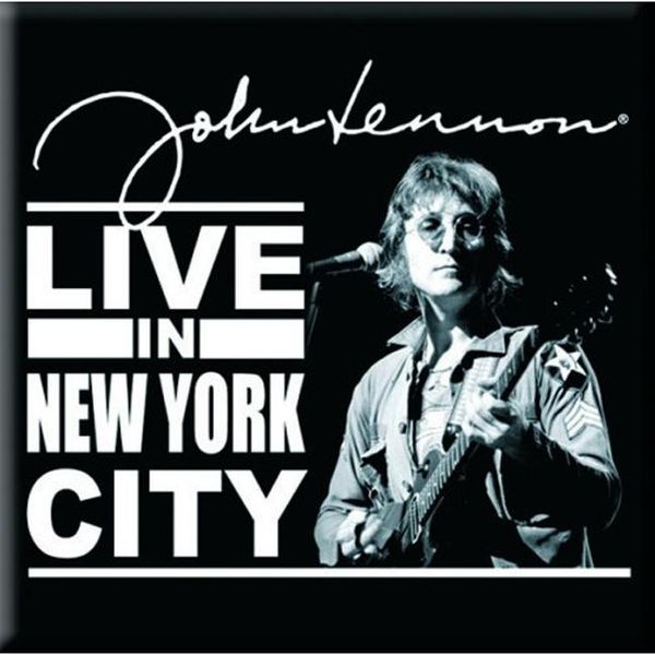 John Lennon - Magnete Da Frigo "Live In New York City"" RO8388 (Taglia Unica) (Nero/Bianco)"-image