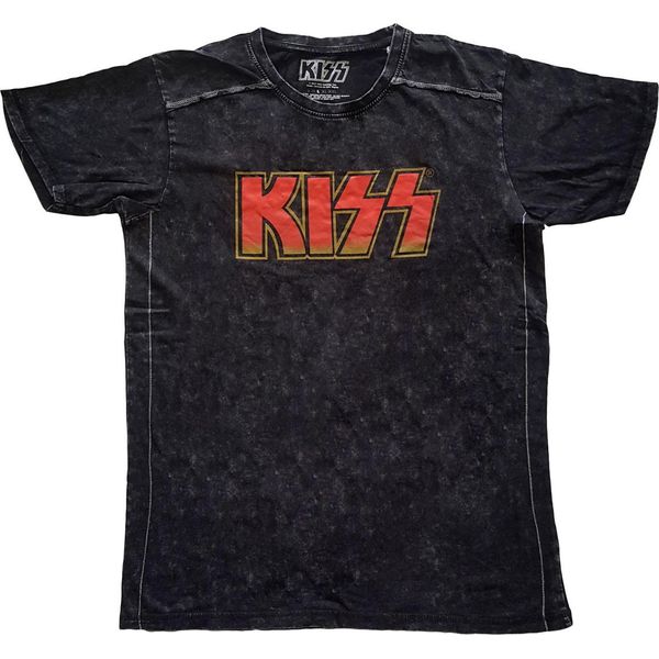 Kiss - Maglietta "Classic"" Logo Per Uomo/Donna Unisex RO8422 (L) (Nero)"-image