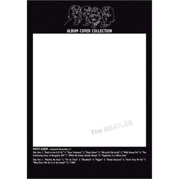 The Beatles - Cartolina "White Album"" RO8399 (Taglia Unica) (Nero/Bianco)"-image