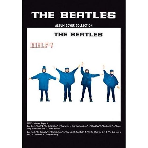 The Beatles - Cartolina "Help!"" RO8398 (Taglia Unica) (Nero/Bianco/Blu)"-image