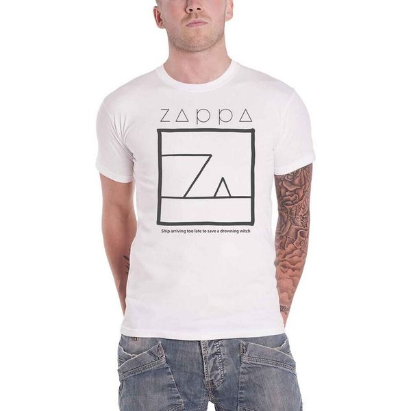 Frank Zappa - Maglietta "Drowning Witch"" Per Uomo/Donna Unisex RO8482 (L) (Bianco)"-image