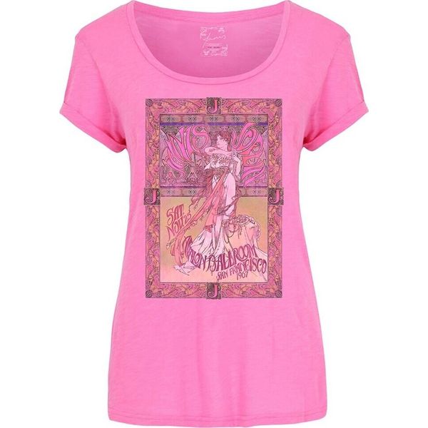 Janis Joplin - Maglietta "Avalon Ballroom '67"" Da Donna RO8503 (Xxl) (Rosa)"-image