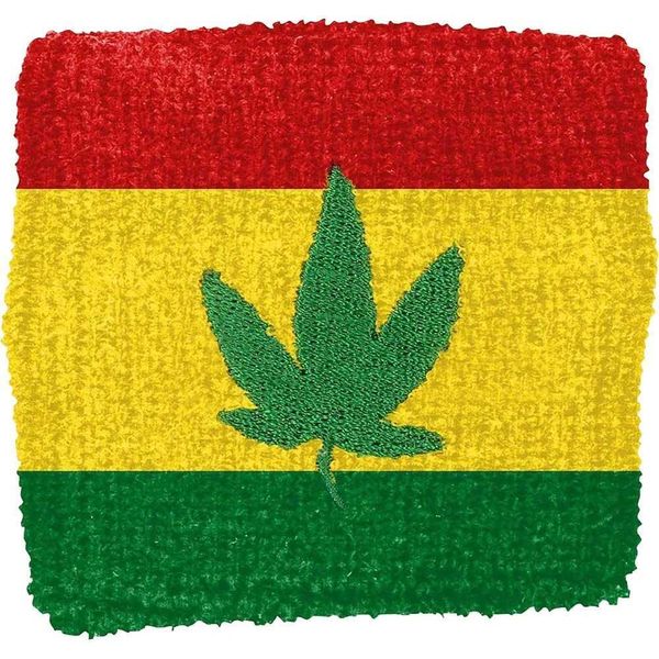 Bracciale "Rasta"" Design A Foglie RO8570 (Taglia Unica) (Rosso/Giallo/Verde)"-image