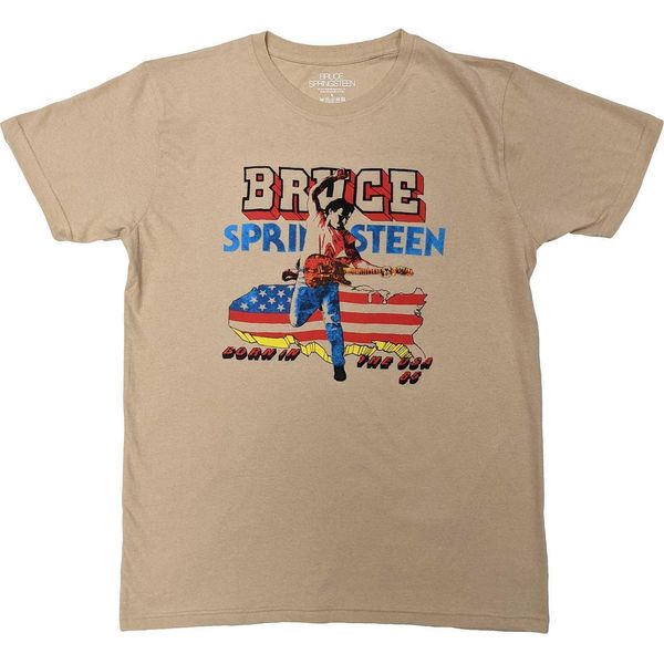 Bruce Springsteen - Maglietta "Born In The Usa '85"" Per Uomo/Donna Unisex RO5769 (S) (Sand)"-image