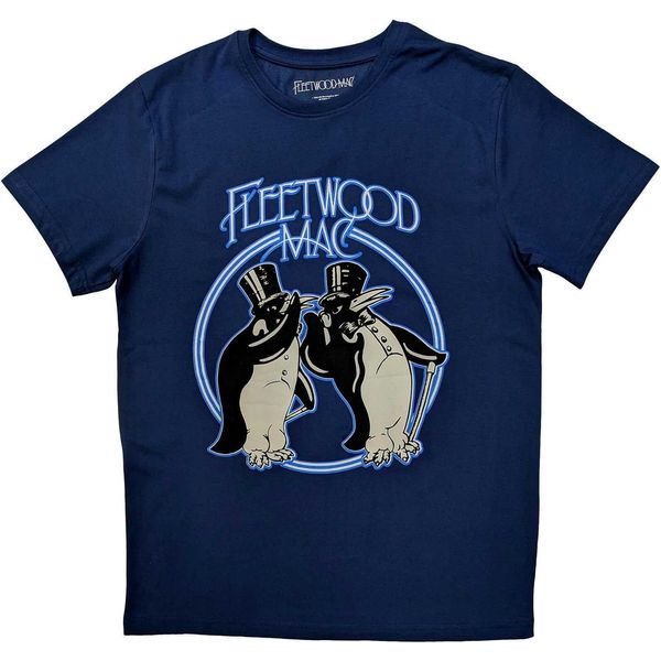 Fleetwood Mac - Maglietta "Penguins"" Per Uomo/Donna Unisex RO5913 (Xxl) (Blu Denim)"-image
