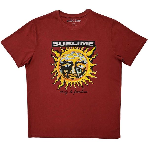 Sublime - Maglietta "Grn 40 Oz"" Per Uomo/Donna Unisex RO5935 (Xl) (Rosso)"-image