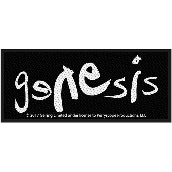 Genesis - Logo - Toppa - Poliestere RO6595 (Taglia Unica) (Nero/Bianco)-image