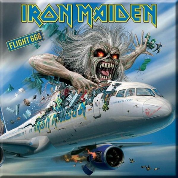 Iron Maiden - Magnete Da Frigo "Flight 666"" RO9725 (Taglia Unica) (Blu/Bianco)"-image