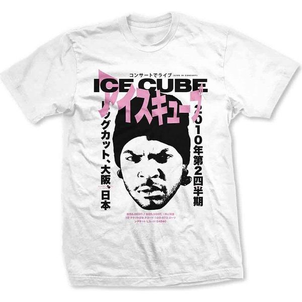 Ice Cube - Maglietta "Beanie Kanji"" Per Uomo/Donna Unisex RO9746 (Xxl) (Bianco)"-image