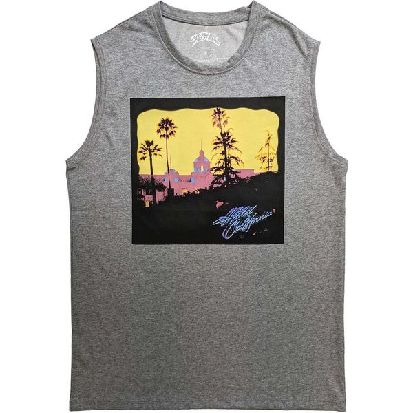 Eagles - Top Senza Maniche "Hotel California"" Per Uomo/Donna Unisex RO5796 (S) (Grigio)"-image