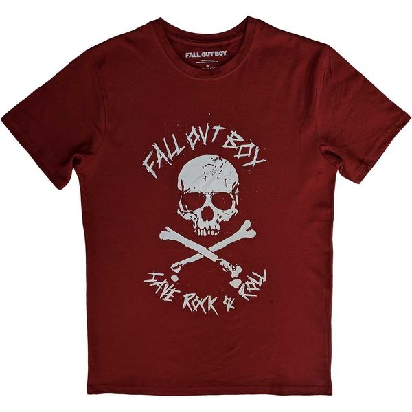 Fall Out Boy - Maglietta "Save Rock And Roll"" Per Uomo/Donna Unisex RO9151 (M) (Rosso)"-image