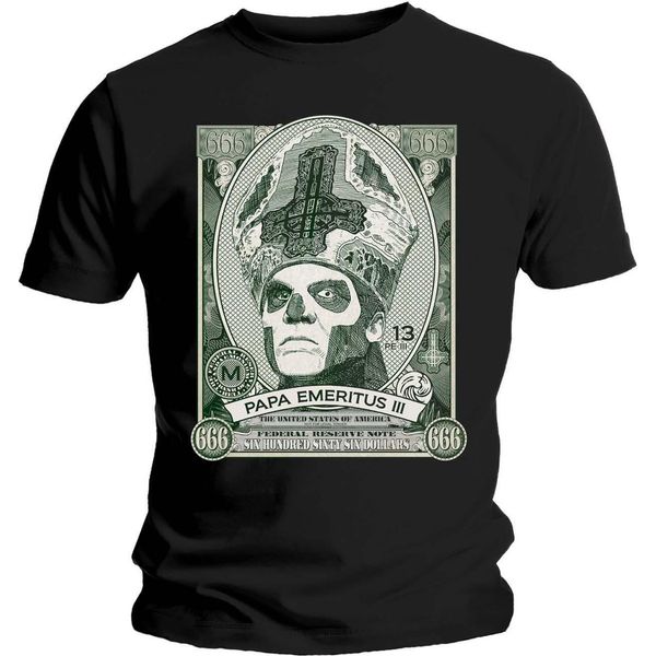 Ghost - Maglietta "Papa Cash"" Per Uomo/Donna Unisex RO1151 (M) (Nero)"-image