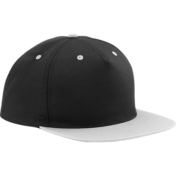 Beechfield - Cappellino Snapback 5 Segmenti Per Uomo/Donna Unisex BC5264 (Taglia Unica) (Nero/Grigio)-image