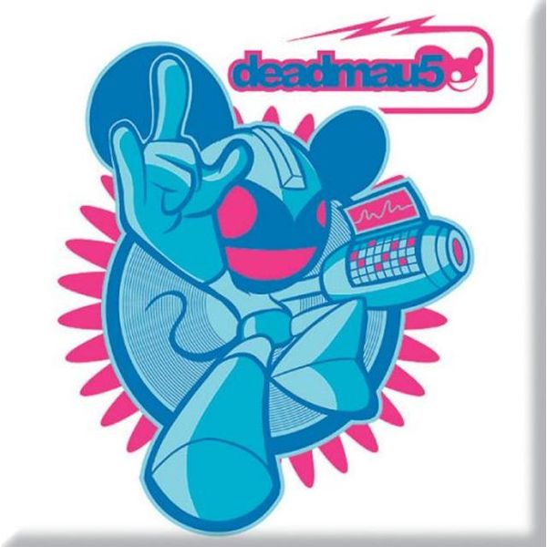 Deadmau5 - Magnete Da Frigo "Deadpred"" RO8929 (Taglia Unica) (Bianco/Blu/Rosa)"-image