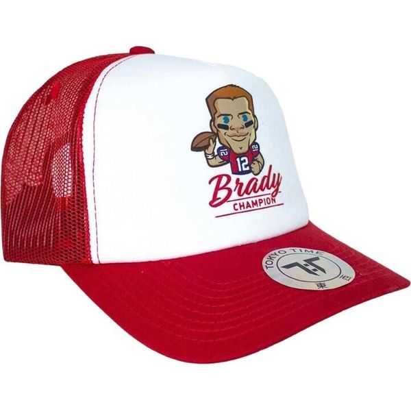 Tokyo Time - Cappellino Da Baseball A Rete Per Uomo/Donna Unisex RO8965 (Taglia Unica) (Bianco/Rosso)-image