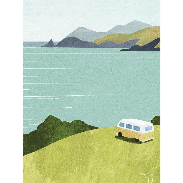 Henry Rivers - Leinwanddruck "Van Life"" PM6501 (50 Cm X 40 Cm) (GrüN/Grau/Blau)"-image