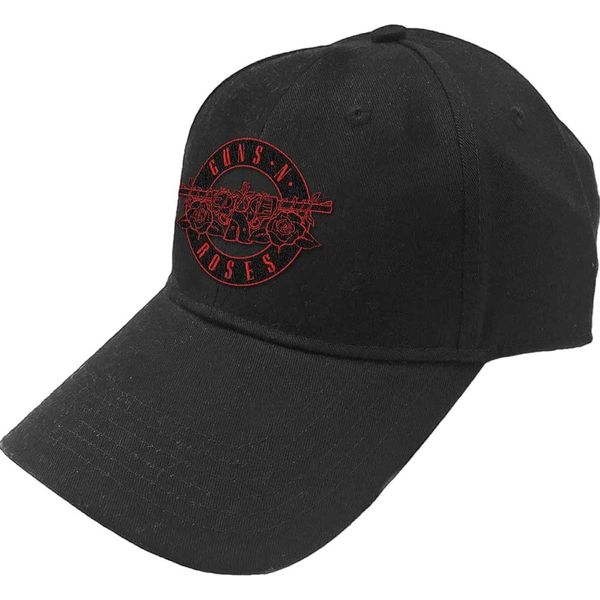 Guns N Roses - Cappellino Da Baseball Con Logo Per Uomo/Donna Unisex RO6099 (Taglia Unica) (Nero/Rosso)-image