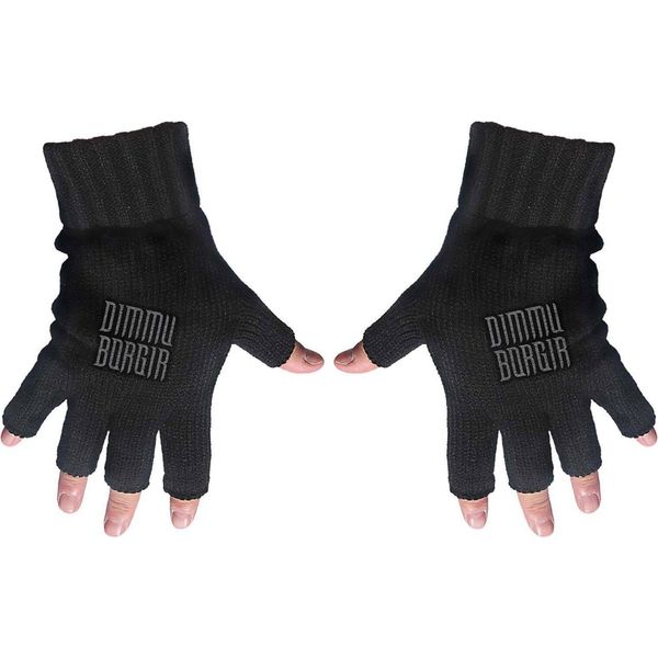 Dimmu Borgir - Uomo/Donna Unisex Logo - Guanti Senza Dita RO6320 (Taglia Unica) (Nero)-image