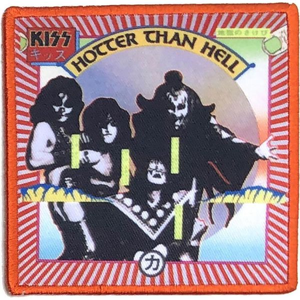 Kiss - Taglia Standard - Toppa Da Stirare "Hotter Than Hell"" - Cotone RO6529 (Taglia Unica) (Multicolore)"-image