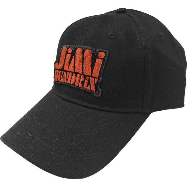 Jimi Hendrix - Cappellino Da Baseball Con Logo Per Uomo/Donna Unisex RO6563 (Taglia Unica) (Nero/Arancione)-image