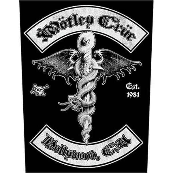 Motley Crue - Toppa "Hollywood"" RO6695 (Taglia Unica) (Nero/Bianco)"-image