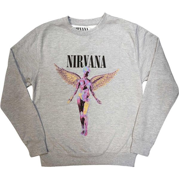 Nirvana - Felpa "In Utero"" Per Uomo/Donna Unisex RO9765 (S) (Grigio)"-image