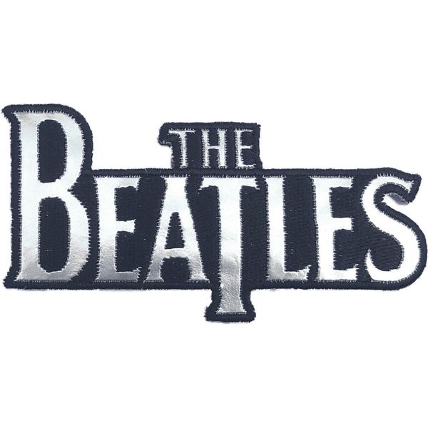The Beatles - Logo Drop-T - Toppa Da Applicare Con Il Ferro - Poliestere RO6818 (Taglia Unica) (Argento/Nero)-image