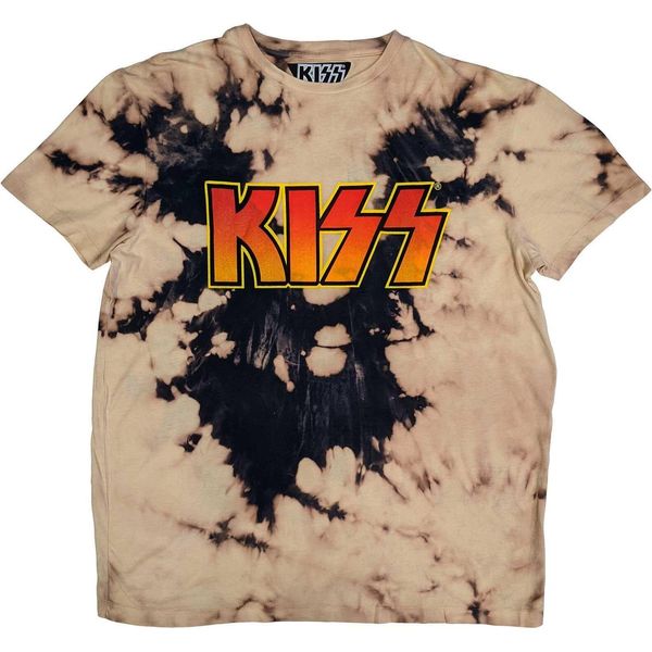 Kiss - Maglietta Logo Per Uomo/Donna Unisex RO6838 (L) (Marrone Chiaro/Nero)-image