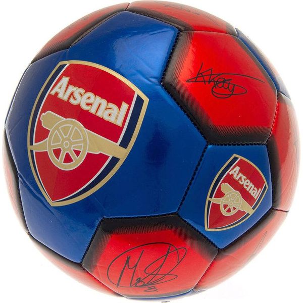 Arsenal Fc - Pallone Da Calcio Con Firme "Vittoria Attraverso L'armonia"" TA10978 (1) (Marina/Rosso/Bianco)"-image