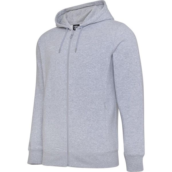 Umbro - Felpa Con Cappuccio "Club Leisure"" Da Uomo UO359 (L) (Grigio Screziato/Bianco)"-image