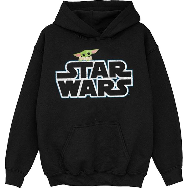 Star Wars - Felpa Con Cappuccio "The Mandalorian The Child"" Per Ragazze BI13303 (116) (Nero)"-image
