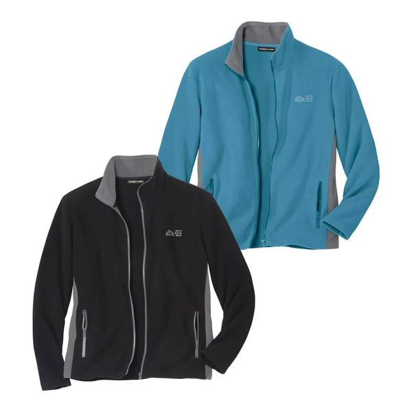 Atlas For Men - Giacca In Pile Da Uomo (Confezione Da 2) AF1558 (Xxl) (Nero/Turchese)-image