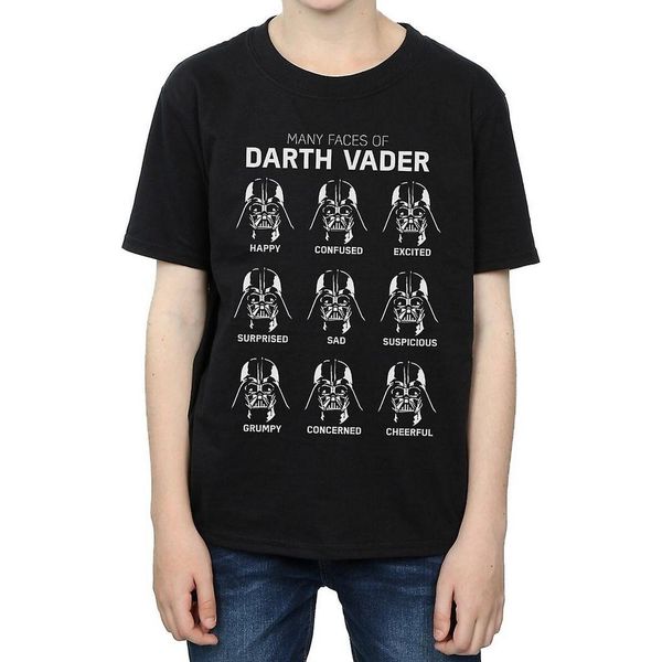 Star Wars - Maglietta "Molti Volti Di Darth Vader"" Per Ragazzi BI1041 (152-158) (Nero)"-image
