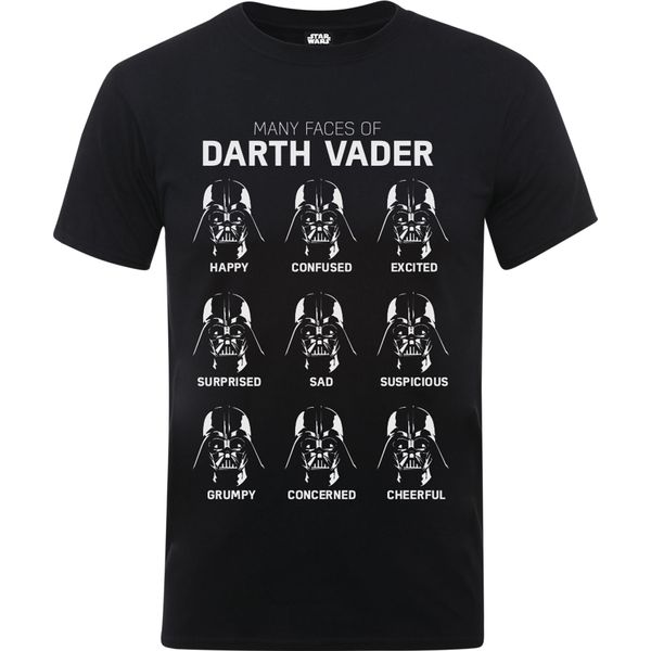 Star Wars - Maglietta "Many Faces Of Darth Vader"" Da Uomo BI1081 (Xl) (Nero)"-image