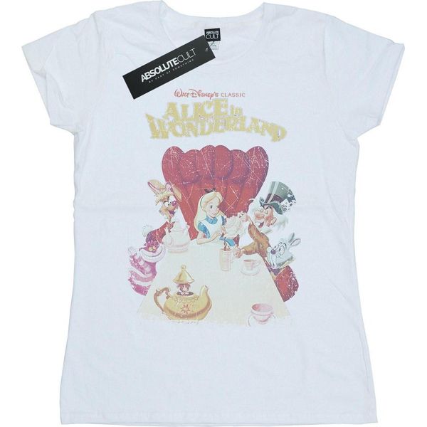 Alice Nel Paese Delle Meraviglie - Maglietta Da Donna BI1408 (Xxl) (Bianco)-image