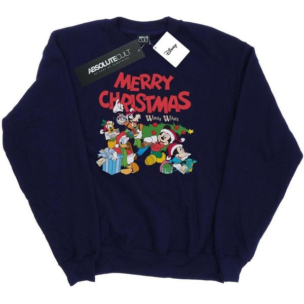 Disney - Felpa "Topolino E Amici - Auguri D'inverno"" Per Donna BI28079 (M) (Marineblau)"-image