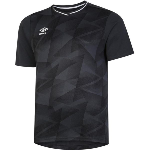 Umbro - Maglia "Triassic"" Uomo Manica Corta UO1894 (Xl) (Nero/Carbonio-Nero)"-image
