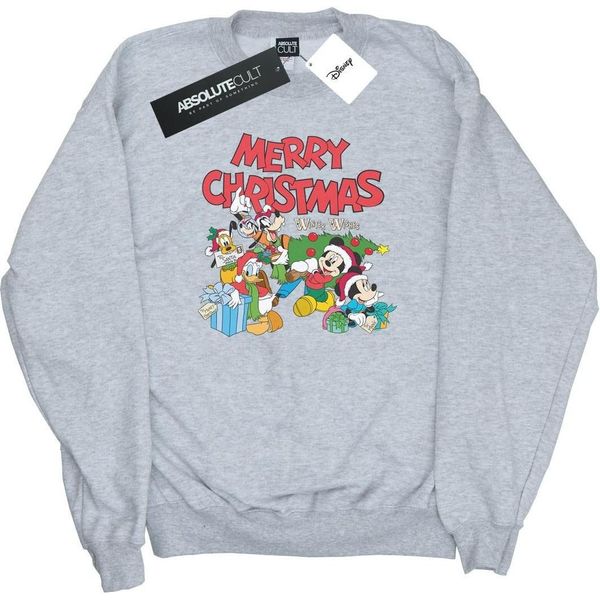 Disney - Felpa "Topolino E Amici - Auguri D'inverno"" Da Donna BI28079 (L) (Grigio)"-image