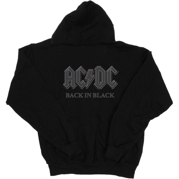 Ac/Dc - Felpa Con Cappuccio "Back In Black"" Da Uomo BI2822 (M) (Nero)"-image