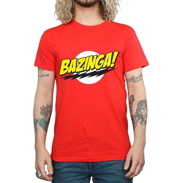 The Big Bang Theory - Maglietta "Bazinga"" Da Uomo BI1582 (Xxl) (Rosso)"-image