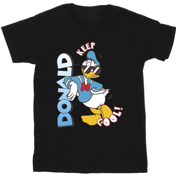 Disney - Maglietta "Paperino Cool"" Per Ragazzi BI28415 (152-158) (Nero)"-image