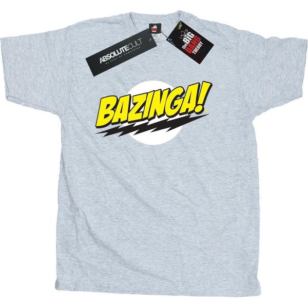 The Big Bang Theory - Maglietta "Bazinga"" Da Uomo BI1582 (S) (Grigio)"-image