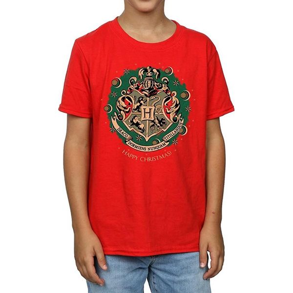 Harry Potter - Maglietta Per Ragazzi - Design Natalizio BI1681 (152-158) (Rosso)-image
