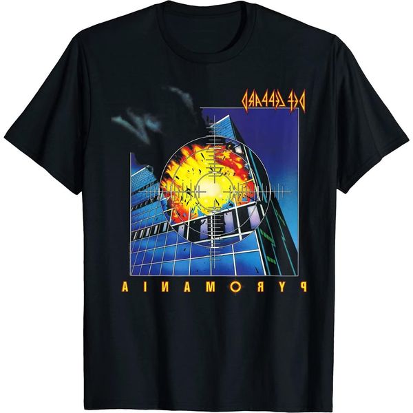 Def Leppard - Maglietta "Pyromania"" Per Uomo/Donna Unisex RO4559 (Xl) (Nero)"-image
